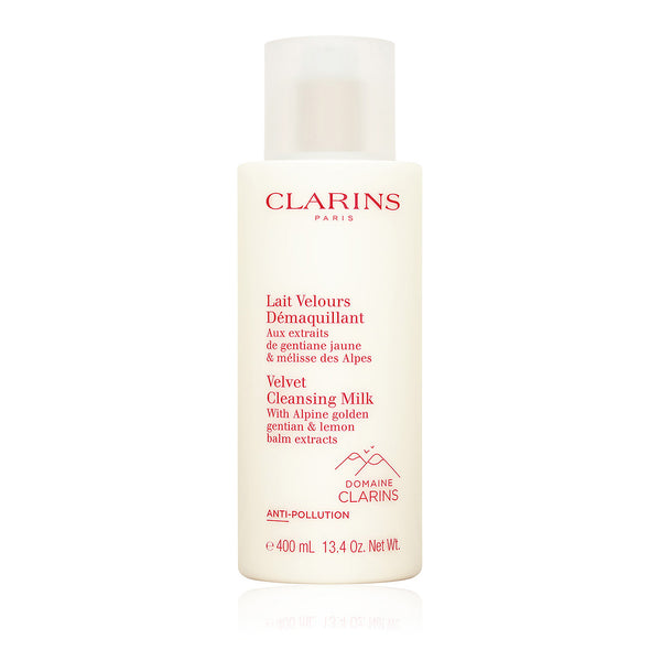 Clarins Velvet Cleansing Milk Hydrating+ Gentle Milk Makeup Remover 13.4oz/400ml