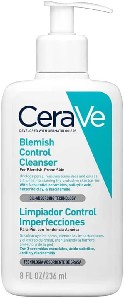 CeraVe Blemish Control Cleanser, Acne Face Wash with Salicylic Acid 8oz/236ml