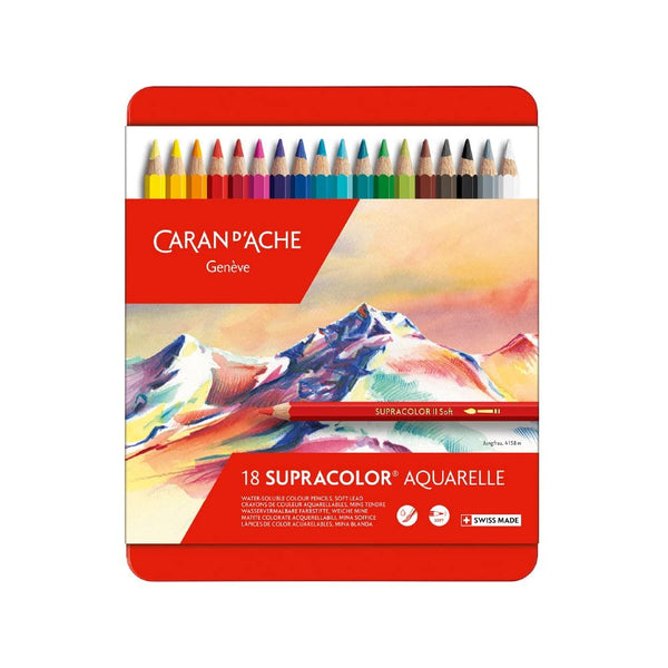 Caran d'Ache Box of 18 Colours SUPRACOLOR Aquarelle