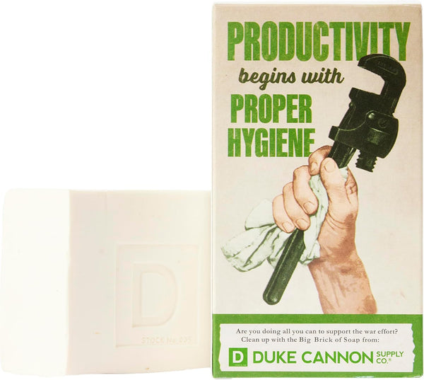 Duke Cannon Big Brick of Men's Soap, Fresh Energizing Scent 10oz/283g