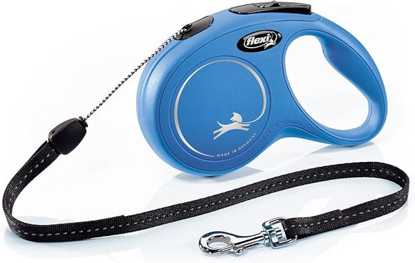 Flexi Classic Cord Dog Leash 26ft Retractable for Small Dogs Blue 26ft