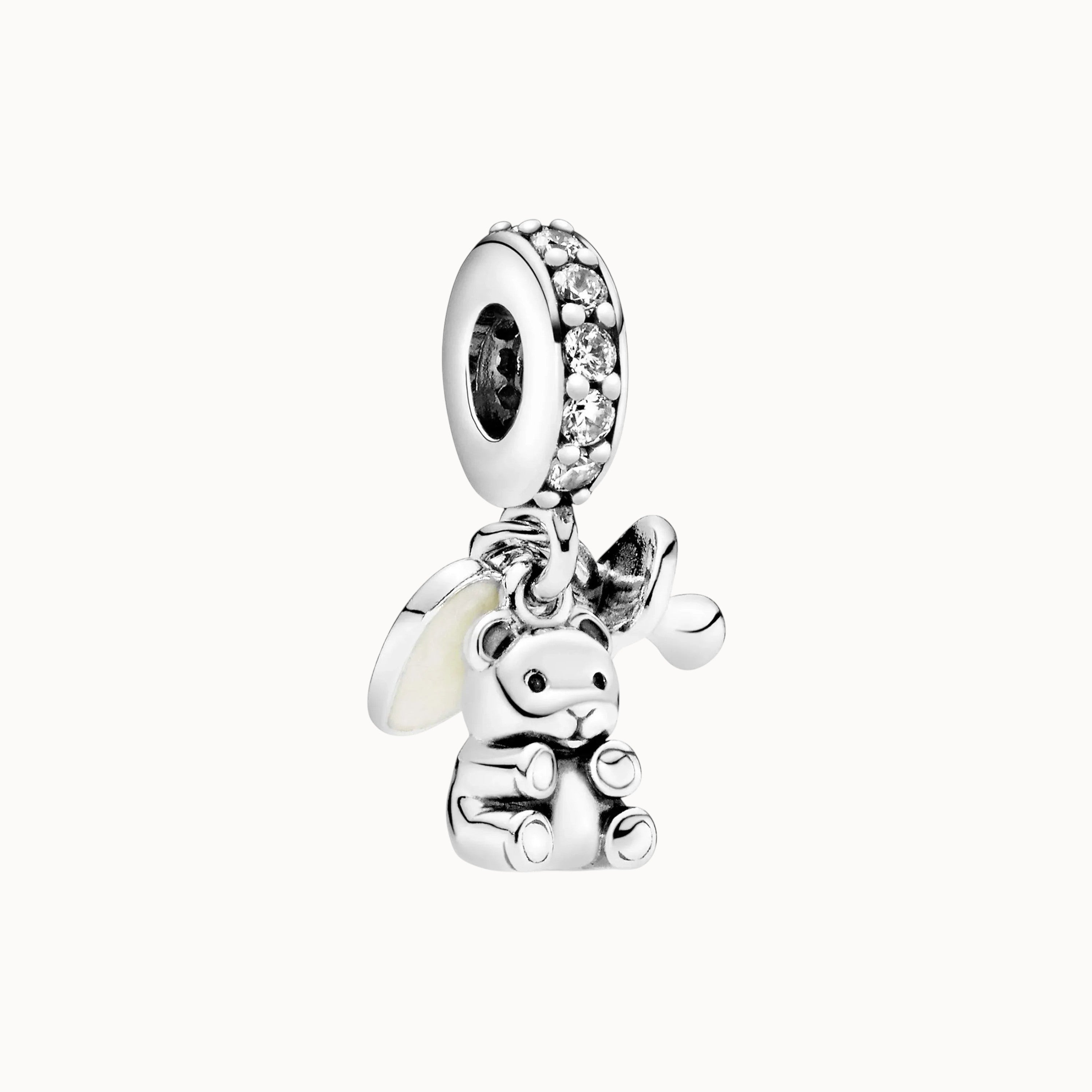 Pandora Teddy Bear Dangle Charm - Compatible Moments Bracelets - Jewel