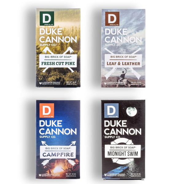Duke Cannon FRONTIER 40 Big Brick of Soap 4 Pack, Extra Large Men's Soap Bars
