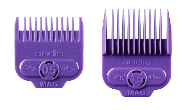 Andis Magnetic Clipper Guide Comb Set 66560, 2-Piece (#1/2 & #1-1/2)