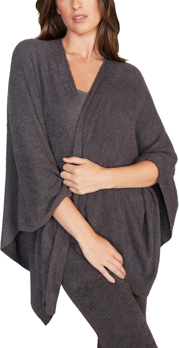 Barefoot Dreams CozyChic Lite® Heathered Weekend Wrap, Carbon, One Size