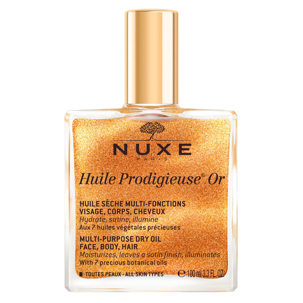 NUXE Huile Prodigieuse Shimmer Multi-Purpose Dry Oil for Radiant Glow 3.4oz/100ml