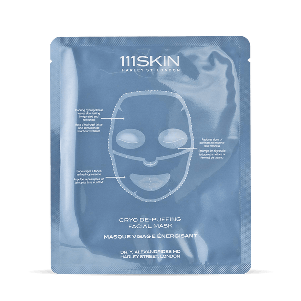 111 Skin Cryo De-Puffing Facial Mask Boxed Fragrance Free 5 Masks