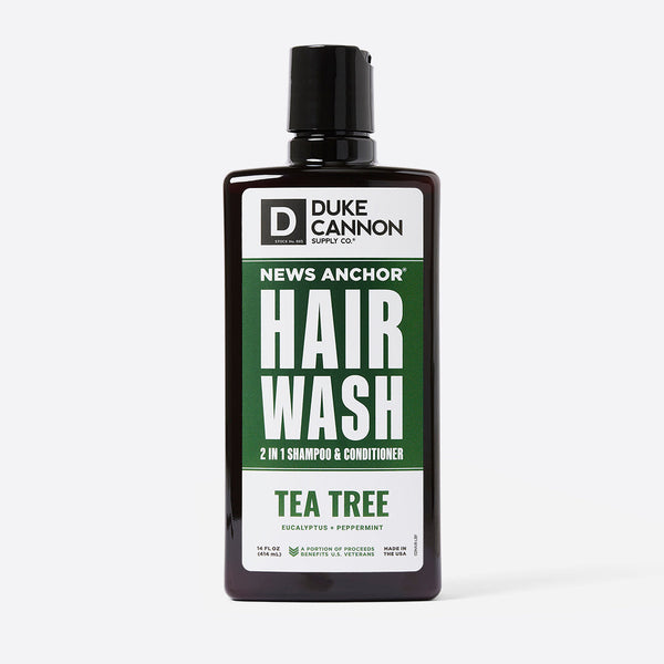 Duke Cannon 2 in 1 Tea Tree Hair Wash 10oz/295ml