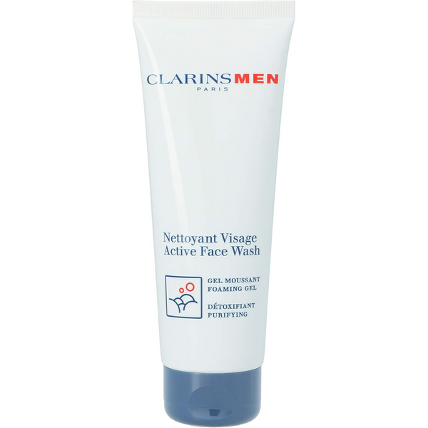 Clarins Men Active Face Wash tube on a white background