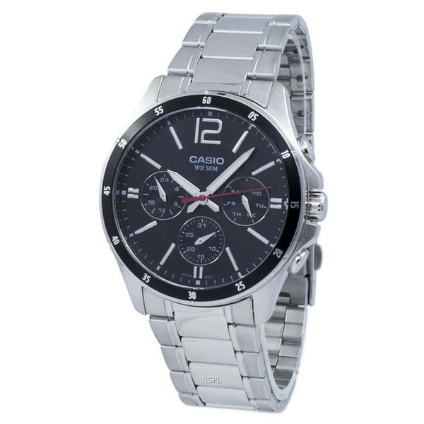 Casio MTP1374D-1AV Men's Stainless Steel Quartz Analog Watch, Water Resistant