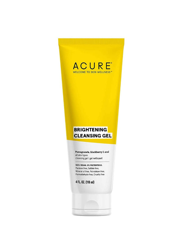 Acure Brightening Cleansing Gel Vegan Face Wash for Radiant Skin 0.2oz/6.2ml