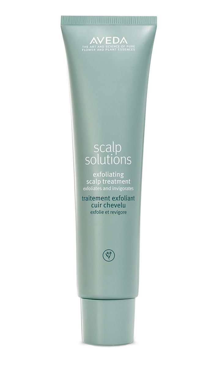 Aveda scalp solutions exfoliating scale treatment tube on a white background