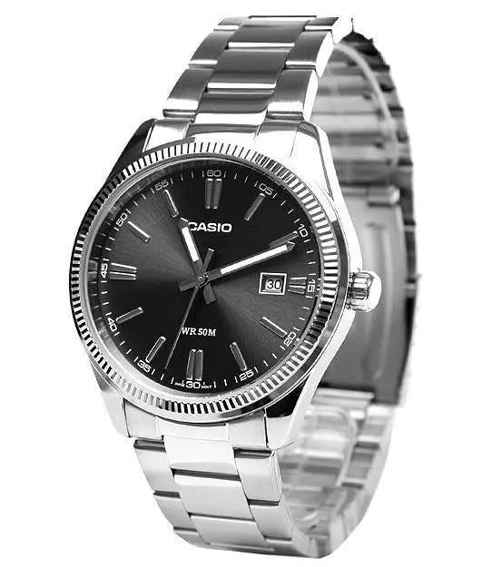 Casio MTP1302D-1A1V Men's Stainless Steel Quartz Analog Watch, Water Resistant